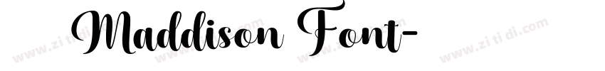 免费获取 Maddison Font字体转换